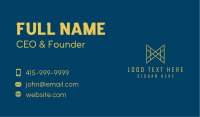 M & W Gold Monogram  Business Card Image Preview