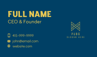 M & W Gold Monogram  Business Card Image Preview