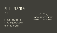 Classic Typography Wordmark Business Card Image Preview
