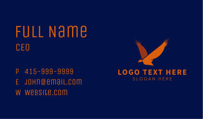 Orange Vulture Wing Business Card