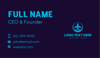 Blue Gradient Airplane Business Card Image Preview