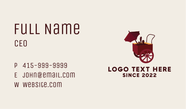 Chocolate Food Cart Business Card Design Image Preview