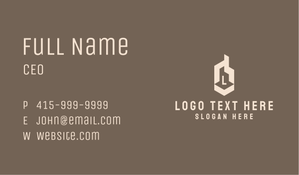 Building Skyscraper Lettermark Business Card Design Image Preview