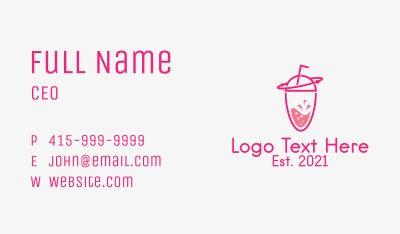 Pink Orbit Refreshment  Business Card Image Preview