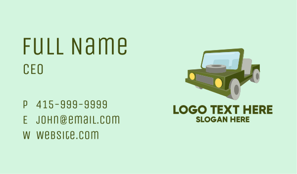 Safari Jeep  Business Card Design Image Preview