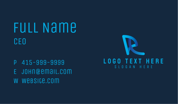 Gradient Business Letter R Business Card Design Image Preview