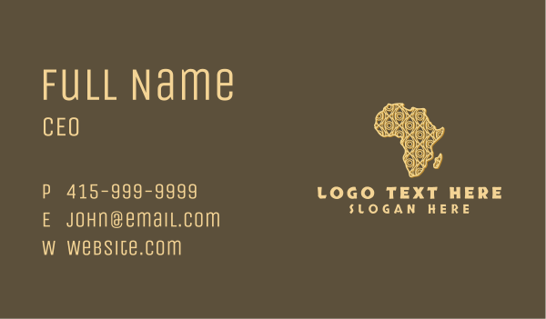 Tribal Eye Africa Map  Business Card Design Image Preview