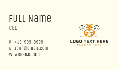 Bee Insect Honeycomb Business Card Image Preview