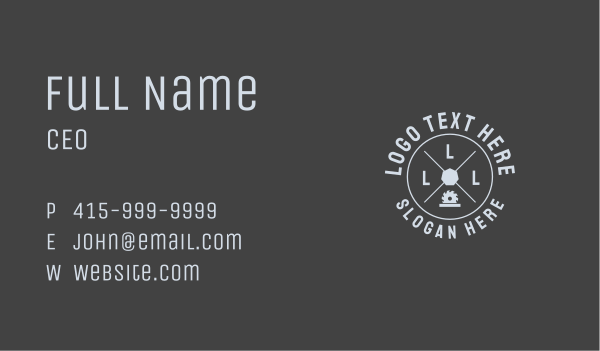 Hipster Circular Saw Lettermark Business Card Design Image Preview