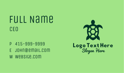 Green Sea Turtle  Business Card Image Preview