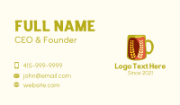 Orange Beer Mug Business Card Preview