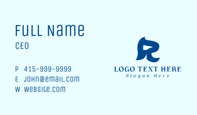 Wavy Letter R  Business Card Image Preview