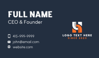 Software Technician Letter H Business Card Design