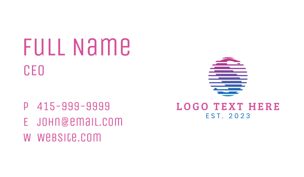 Gradient Global Letter S Business Card Design Image Preview