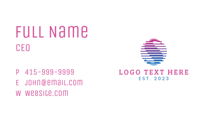 Gradient Global Letter S Business Card Image Preview
