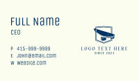 Blue Longboard Emblem  Business Card Image Preview