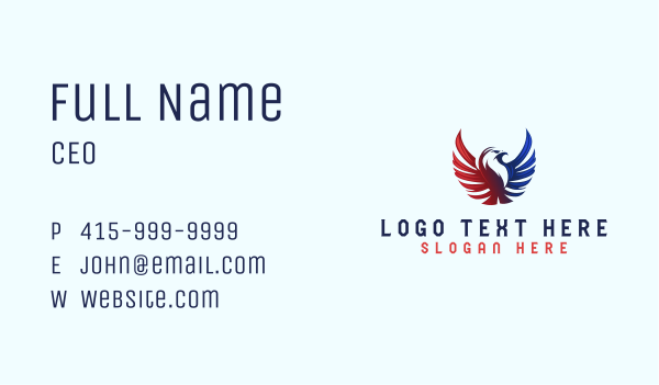 Wing American Eagle Business Card Design Image Preview