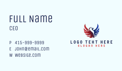 Wing American Eagle Business Card Image Preview
