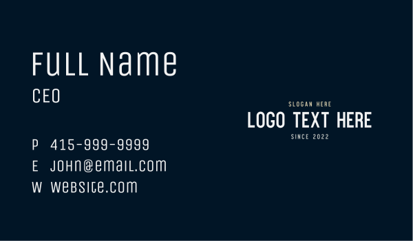 Professional Business Wordmark Business Card Design Image Preview