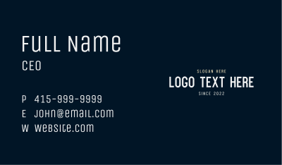 Professional Business Wordmark Business Card Image Preview