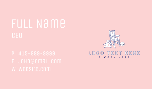 Baby Chair Furniture Business Card Design Image Preview