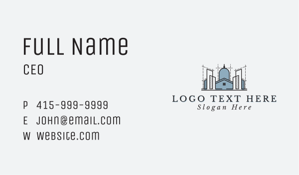 Builder Architecture Property Business Card Design Image Preview