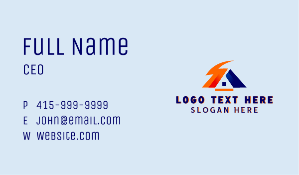 Home Electrical Lightning Business Card Design Image Preview