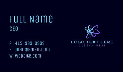 Scientific Technology Atom Business Card Image Preview