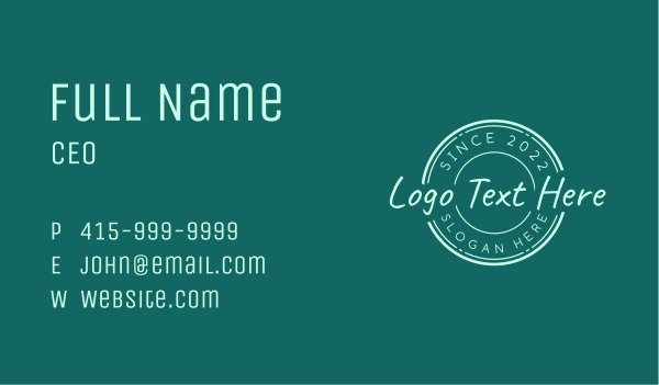 Simple Generic Wordmark Business Card Design Image Preview