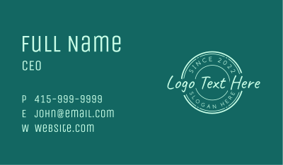 Simple Generic Wordmark Business Card Image Preview