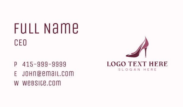 Beauty Heels Boutique Business Card Design Image Preview