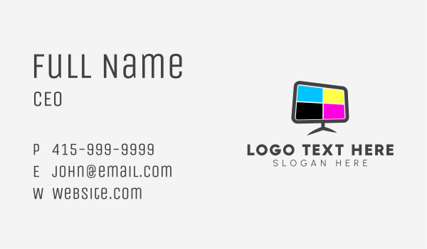 Television Color Display Business Card Design Image Preview