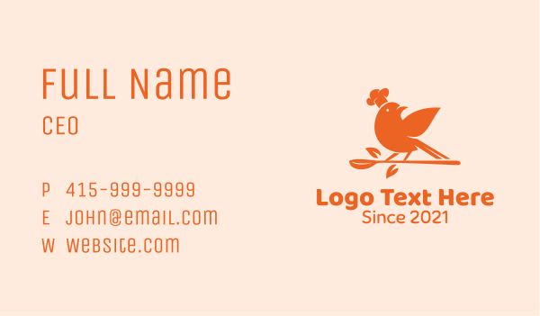 Bird Chef Restaurant  Business Card Design Image Preview