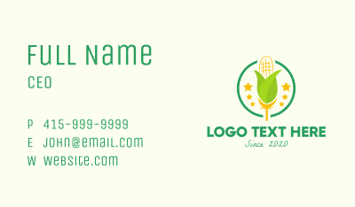 Organic Corn Farm Business Card Image Preview