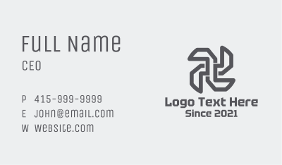 Industrial Propeller Outline Business Card Image Preview