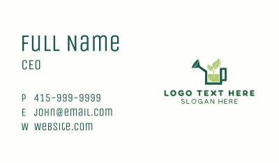 Watering Can Gardening Landscaping Business Card Image Preview