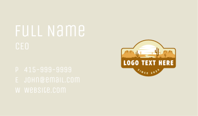 Adventure Desert Outback Business Card Image Preview