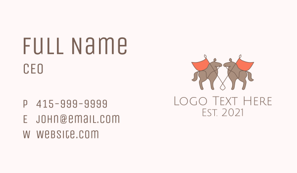 Steed Flag Bearer  Business Card Design Image Preview
