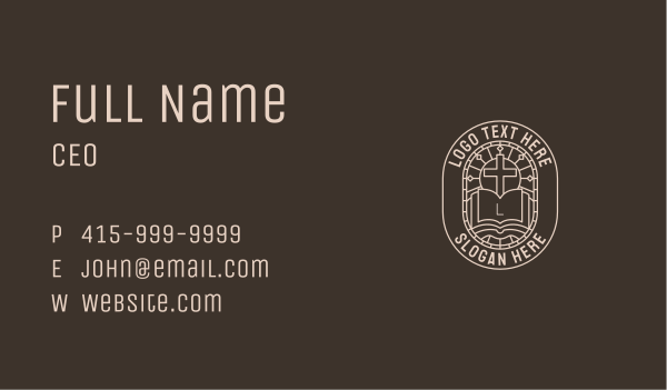 Bible Cross Religion Business Card Design Image Preview
