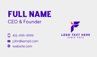 Tech Company Letter F  Business Card Image Preview