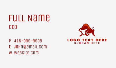 Bison Farm Animal  Business Card Image Preview