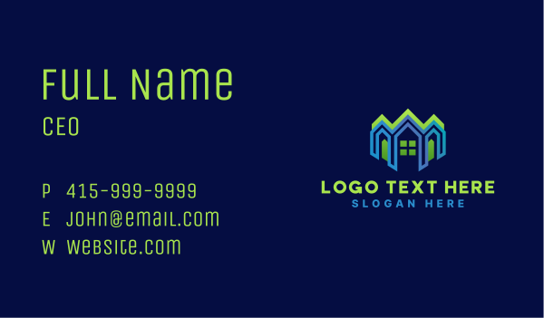 Real Estate House Roof  Business Card Design Image Preview