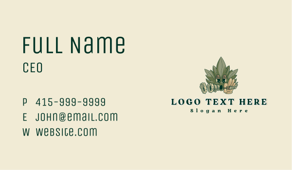 Weed Smoking Puff Business Card Design Image Preview