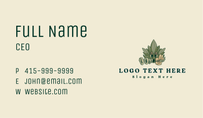 Weed Smoking Puff Business Card Image Preview