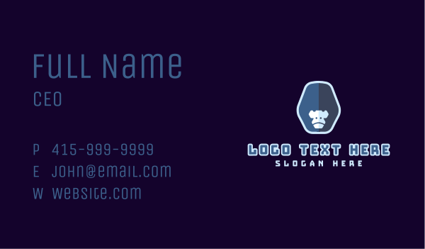 Blue Gorilla Mascot  Business Card Design Image Preview
