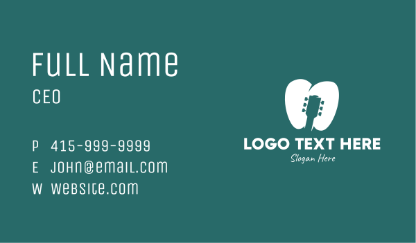 Tooth Guitar Business Card Design Image Preview