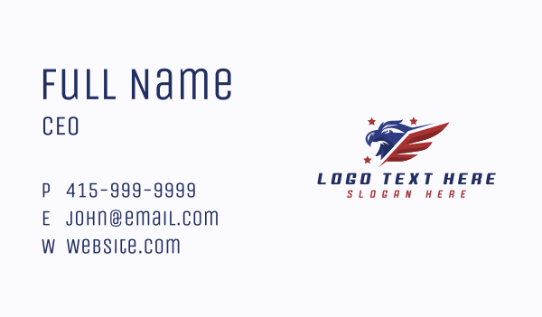 Patriotic Eagle Wing Business Card Design Image Preview