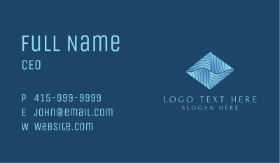 Abstract Blue Gradient Wave  Business Card Image Preview