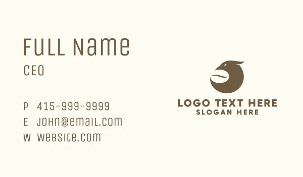 Brown Coffee Bird Business Card Design Image Preview