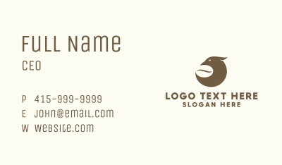 Brown Coffee Bird Business Card Image Preview